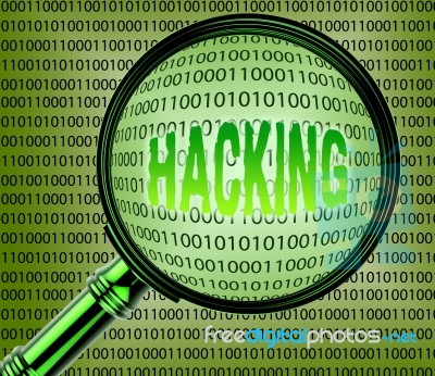 Computer Hacking Indicates Unauthorized Threat 3d Rendering Stock Image