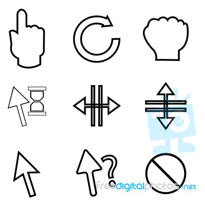 Computer Icons Set Stock Image