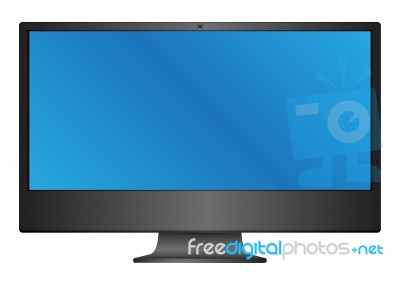 Computer Monitor Isolated Stock Image