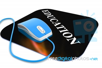 Computer Mouse And Word Education Stock Image