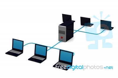 Computer Network Stock Image