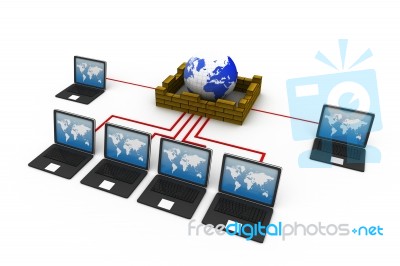 Computer Network Stock Image