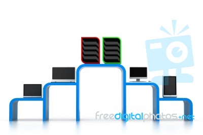 Computer Network Devices Stock Image