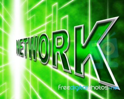 Computer Network Indicates High Tech And Connection Stock Image