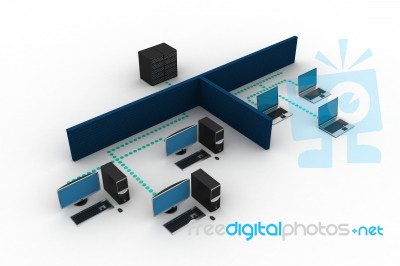 Computer Networking Stock Image