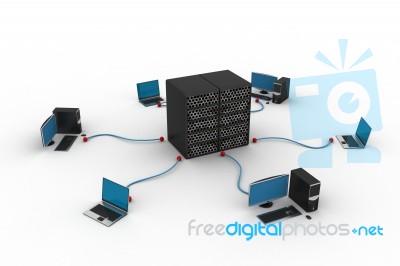 Computer Networking Stock Image