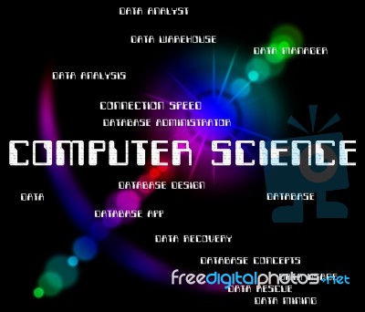 Computer Science Indicates Information Technology And Biology Stock Image