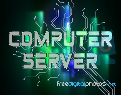 Computer Server Represents Network Servers And Connection Stock Image