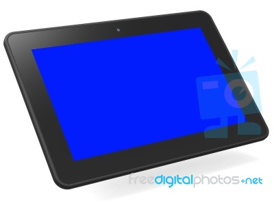 Computer Tablet Means Blank Space And Computing Stock Image