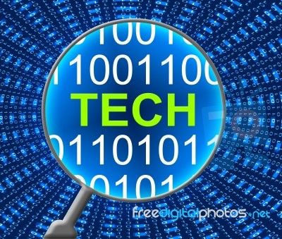 Computer Tech Means Technologies Www And High-tech Stock Image