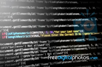 Computer Virus And Malware Attack On Desktop Stock Photo