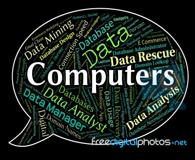 Computers Word Indicates Connection Digital And Technology Stock Image