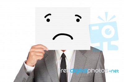 Concept Business Show Paper Emotion Unhappy Stock Photo