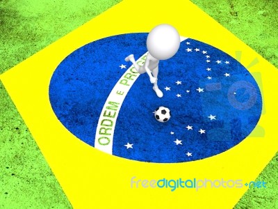 Concept For Brazil 2014 Football Championship Stock Image