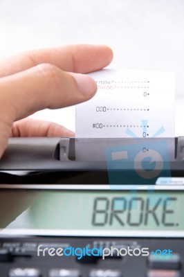 Concept Image Of Broke Stock Photo