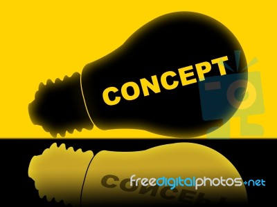 Concept Lightbulb Means Conceptualization Lamp And Theory Stock Image