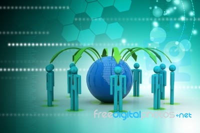 Concept Of Global Business Network Stock Image