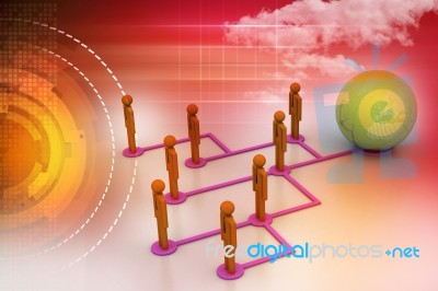 Concept Of Global Business Network Stock Image