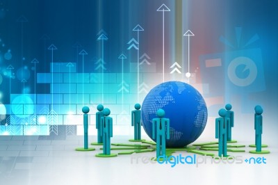 Concept Of Global Business Network Stock Image