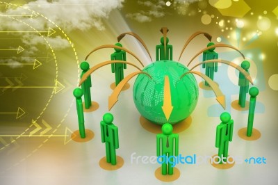 Concept Of Global Business Network Stock Image