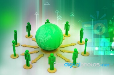 Concept Of Global Business Network Stock Image