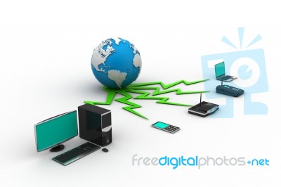 Concept Of Home Network Stock Image