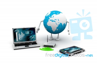 Concept Of Home Network Stock Image