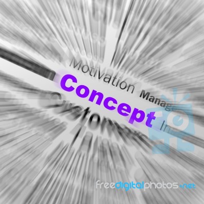 Concept Sphere Definition Displays Innovation Invention Or Ideas… Stock Image