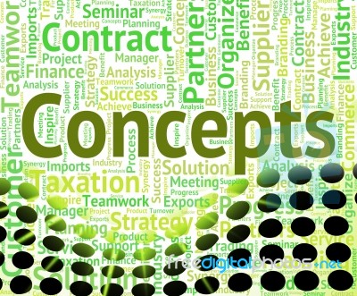 Concepts Word Represents Conception Words And Thinking Stock Image