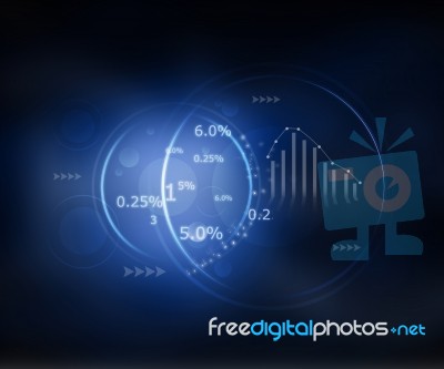 Conceptual Business Virtual Background With Charts Stock Image