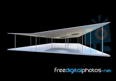 Conceptual Modern Architecture On Black Background Stock Image