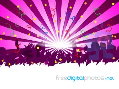 Concert Festival Indicates Group Of People And Audience Stock Image