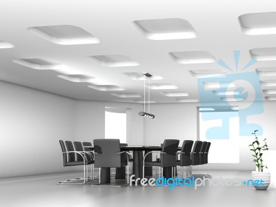 Conference Table And Chairs In Meeting Room Stock Image