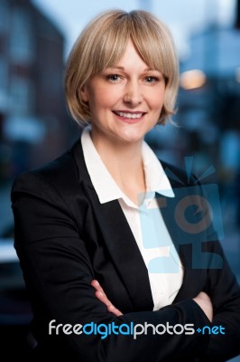 Confident Attractive Middle Aged Business Lady Stock Photo