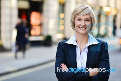 Confident Business Woman Portrait Stock Photo