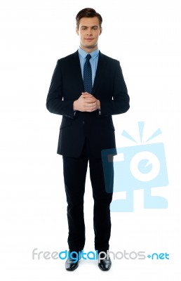 Confident Businessman Standing Stock Photo