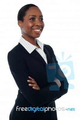 Confident Female Company Manager Stock Photo