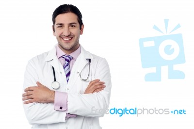 Confident Looking Young Male Doctor Stock Photo