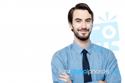 Confident Male Business Executive Stock Photo