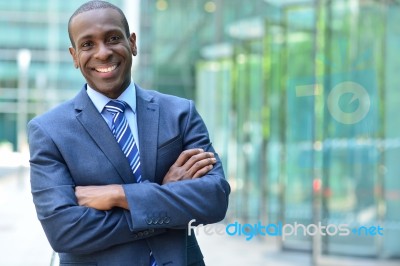 Confident Middle Aged Businessman Stock Photo