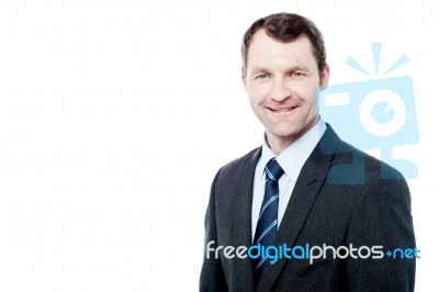 Confident Middle Aged Businessman Stock Photo