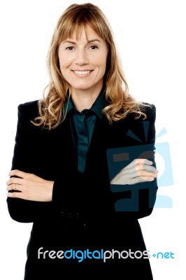 Confident Middle Aged Businesswoman Stock Photo