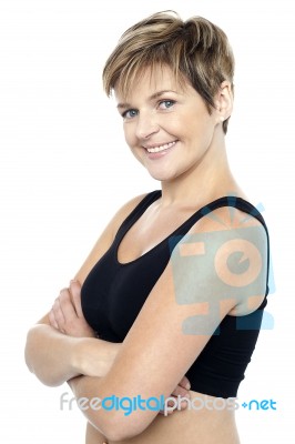 Confident Middle-aged Female Instructor Stock Photo