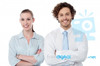 Confident Young Business Couple Stock Photo