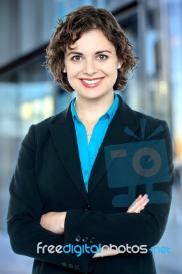 Confident Young Businesswoman Stock Photo