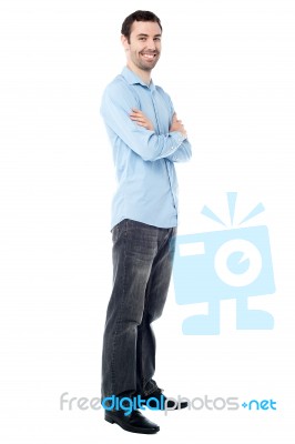 Confident Young Casual Guy Stock Photo