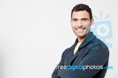 Confident Young Casual Guy Stock Photo