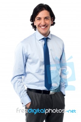 Confident Young Entrepreneur In Formals Stock Photo