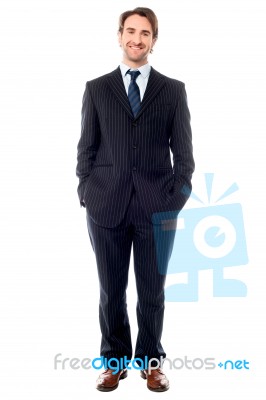 Confident Young Entrepreneur In Formals Stock Photo