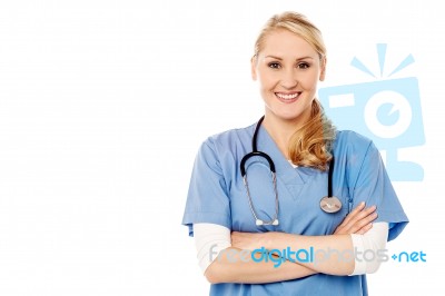 Confident Young Female Doctor Stock Photo